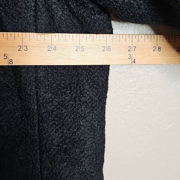 Kate Spade XXL Black Wool Blend Double Breasted Pea Coat With Bow Welt Pockets - Picture 11 of 11